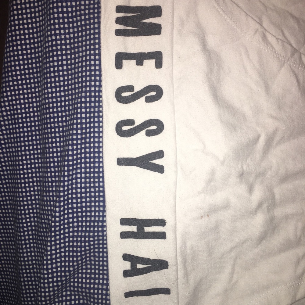 Rue 21 messy hair muscle tee